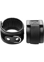 Load image into Gallery viewer, Frisky Black Handle Mr Wrist Cuffs Faux Leather Adjustable Black