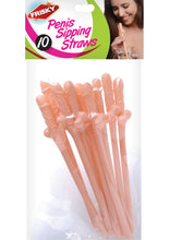Load image into Gallery viewer, Frisky 10 Penis Straws  Flesh Tone