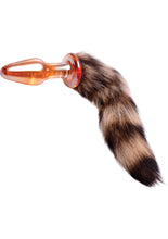 Load image into Gallery viewer, Frisky Faux Fox Tail Glass Anal Plug 4 Inches