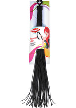 Load image into Gallery viewer, Frisky Punish Me Silicone Flogger Black 19.25 Inches