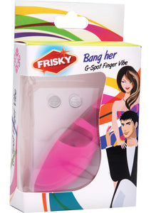 Frisky Bang Her Gspot Silicone Finger Vibe Waterproof Pink 3 Inch