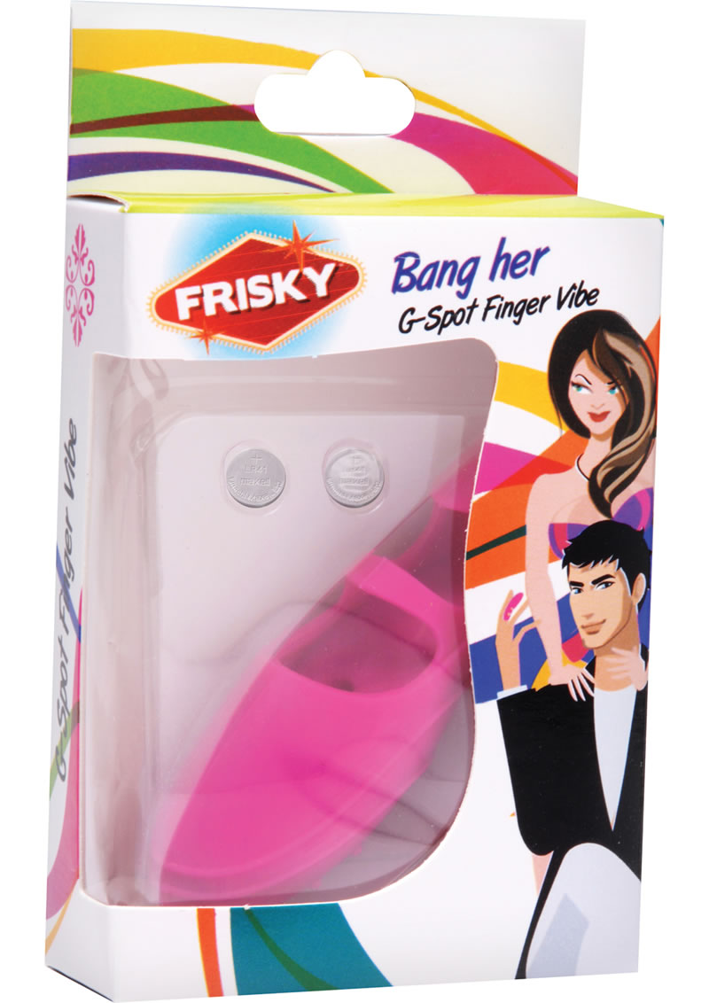Frisky Bang Her Gspot Silicone Finger Vibe Waterproof Pink 3 Inch
