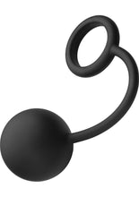 Load image into Gallery viewer, T of F Silicone Cock Ring Heavy Anal Ball Black