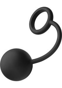 T of F Silicone Cock Ring Heavy Anal Ball Black