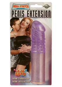 Mega Stretch Silicone Penis Extension 6.5 Inch Purple