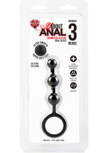 Load image into Gallery viewer, Hustler Silicone Anal Beads 3 Balls Black 5.5 Inch