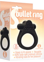 Load image into Gallery viewer, Bullet Ring Silicone Vibrating Ring Black