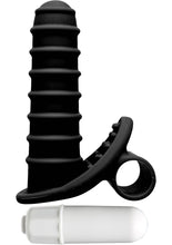 Load image into Gallery viewer, Mood Euphoric Ridged Silicone Finger Vibe Waterproof Black 3.6 Inch