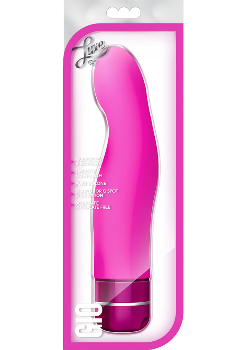 Luxe Gio Silicone Vibrator Waterproof Pink 8 Inch