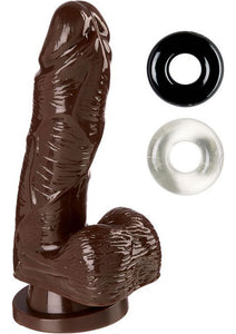 Cloud 9 Personal Realistic Dong With Cock Rings Brown 5 Inch