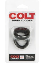 Load image into Gallery viewer, Colt Snug Tugger Dual Support Cock Ring Black