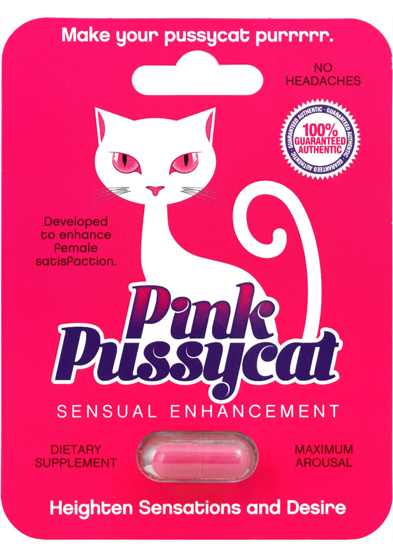 Pink Pussycat Female Sensual Enhancement Pill 24 Single Packs Per Counter Display