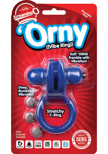 Orny Reuseable Ring Vibe Latex Free Waterproof Blue