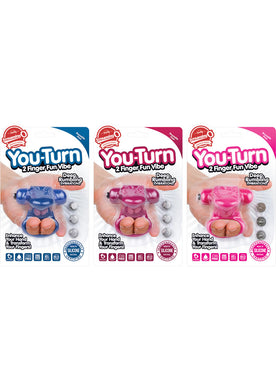 Screaming O You Turn 2 Finger Vibe Assorted Colors 6 Each Per Box