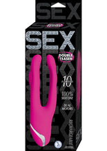 Load image into Gallery viewer, Sex Double Teaser Rechargeable Silicone Vibe Waterproof Pink 7.25 Inch