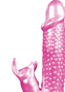 Pearlshine Smooth As Silk The Bumpy Bunny Vibrator Waterproof 7 Inch Pink