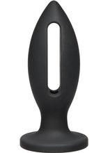 Load image into Gallery viewer, Kink Lube Lunge Silicone Anal Plug Small Black 4 Inch