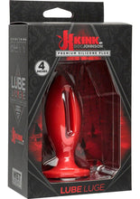 Load image into Gallery viewer, Kink Lube Lunge Silicone Anal Plug Small Red 4 Inch