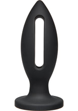 Load image into Gallery viewer, Kink Lube Luge Silicone Anal Plug Large Black 6 Inches