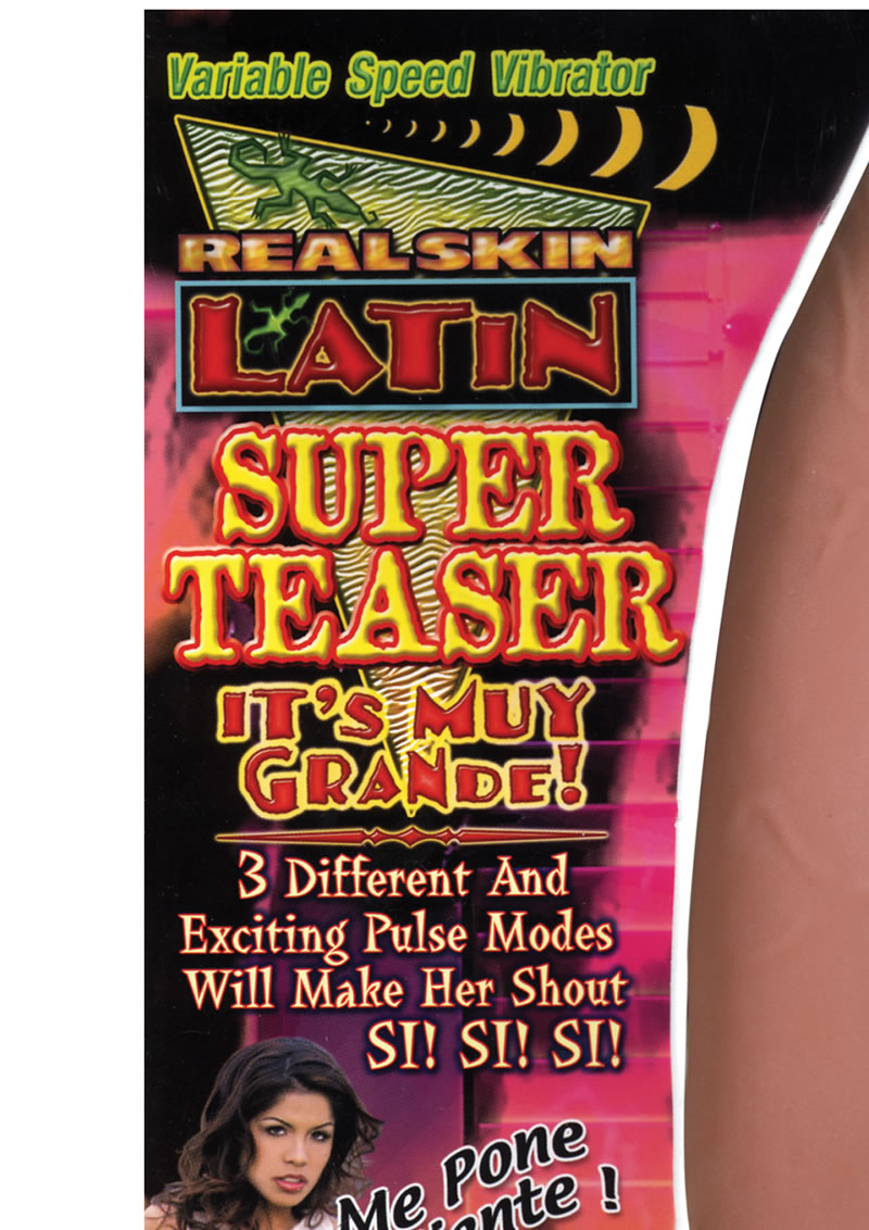 Real Skin Latin Super Teaser Realistic Vibrator Brown