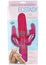 Load image into Gallery viewer, Total Ecstasy Triple Stimulator 10.5 Inch Pink