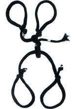 Load image into Gallery viewer, Fetish Fantasy Silk Rope Hog Tie Black