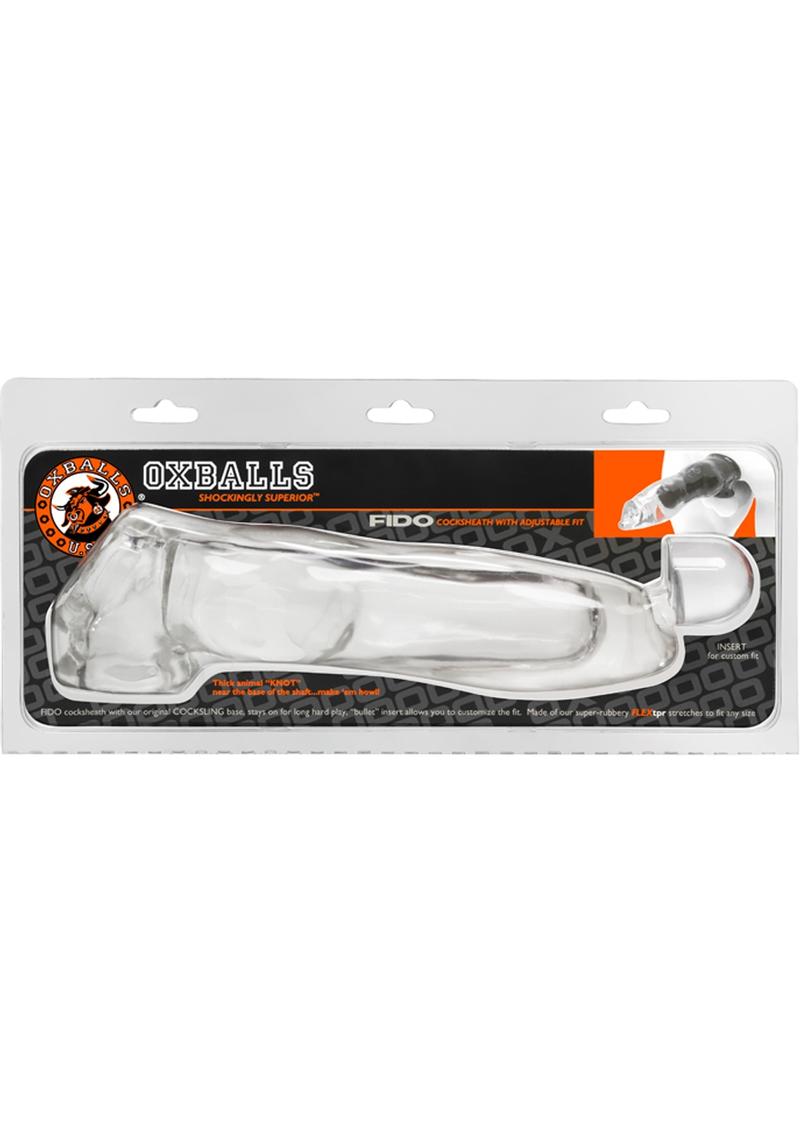 Oxballs Fido Cocksheath With Adjustable Fit Penis Sleeve Clear