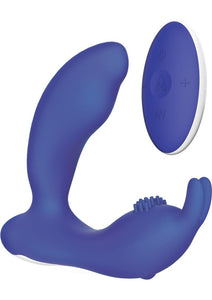 The Prostate Rabbit USB Rechargeable Silicone Wireless Remote Control Anal Stimulator Navy Blue