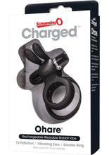 Load image into Gallery viewer, Charged Ohare Rechargeable Silicone Waterproof Rabbit Cock Ring Black