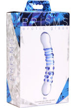 Load image into Gallery viewer, Prisms Erotic Glass Blu Dual Ended Glass Dildo Clear And Blue