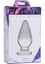 Load image into Gallery viewer, Prisms Erotic Glass Ember Weighted Tapered Anal Plug Clear