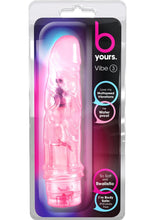 Load image into Gallery viewer, B Yours Vibe 03 Realistic Jelly Vibrator Waterproof Pink 7.25 Inch