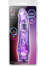 Load image into Gallery viewer, B Yours Vibe 07 Realistic Jelly Vibrator Waterproof Purple 8.5 Inch