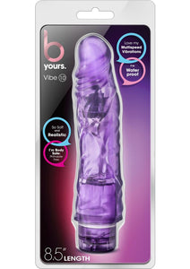 B Yours Vibe 10 Realistic Jelly Vibrator Waterproof Purple 8.5 Inch