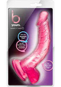 B Yours Sweet N Hard 07 Realistic Dong With Balls Pink 8 Inch