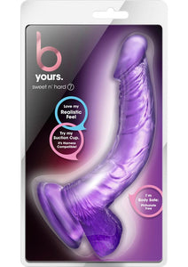 B Yours Sweet N Hard 07 Realistic Dong With Balls Purple 8 Inch
