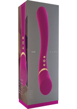 Load image into Gallery viewer, Vive Cleo Silicone USB Rechargeable Dual End Vibrator Waterproof Pink