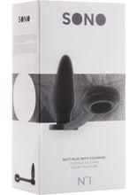 Load image into Gallery viewer, Sono No 1 Butt Plug With Cockring Flexible Silicone Black