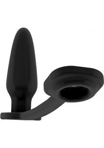 Sono No 1 Butt Plug With Cockring Flexible Silicone Black