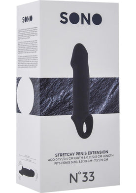 Sono No 33 Stretchy Penis Extension Black 6 Inch