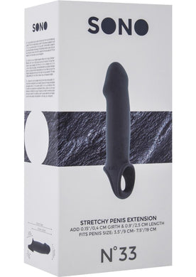 Sono No 33 Stretchy Penis Extension Grey 6 Inch