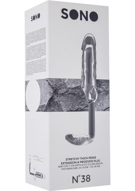 Sono No 38 Stretchy Penis Extension And Prostate Plug Transparent