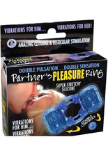 Load image into Gallery viewer, Partners Pleasure Ring Silicone Cock Ring Waterproof Blue