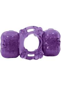 Partners Pleasure Ring Silicone Cock Ring Waterproof Purple