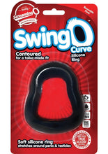 Load image into Gallery viewer, SwingO Curve Silicone Cockring Black