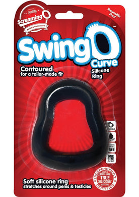 SwingO Curve Silicone Cockring Black