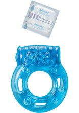 Load image into Gallery viewer, Vibrating Ring With Lubricated Condom Clitoral Pleasure Ring Blue