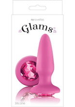 Load image into Gallery viewer, Glams Silicone Anal Plug Pink Gem