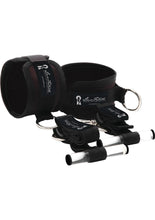 Load image into Gallery viewer, Lux Fetish Closet Cuffs Adjustable Playful Restraint System 4 Piece Set Black