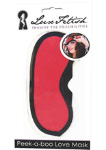 Load image into Gallery viewer, Lux F Peek A Boo Love Mask Red